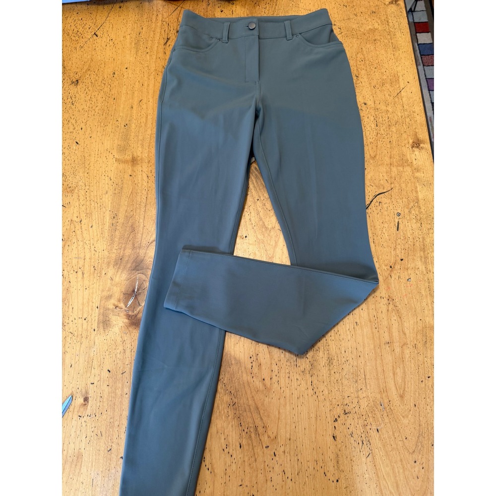 Lululemon‎ City Sleek 5 Pocket High-Rise Pant 27 Green Warpstreme Slim Trousers
